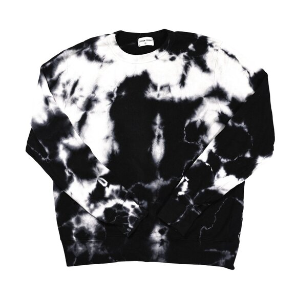 Cotton Citizen Tops - Cotton Citizen Milan Crew Sweatshirt in Graphite Splatter